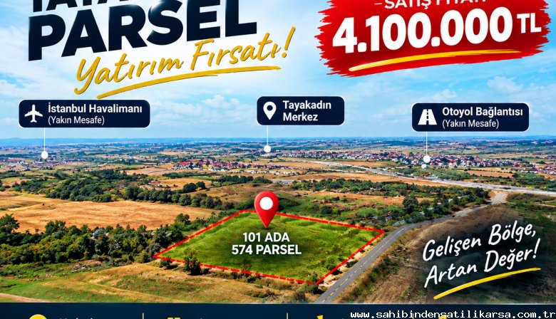 İstanbul Arnavutköy Tayakadın Mahallesinde satılık arsa